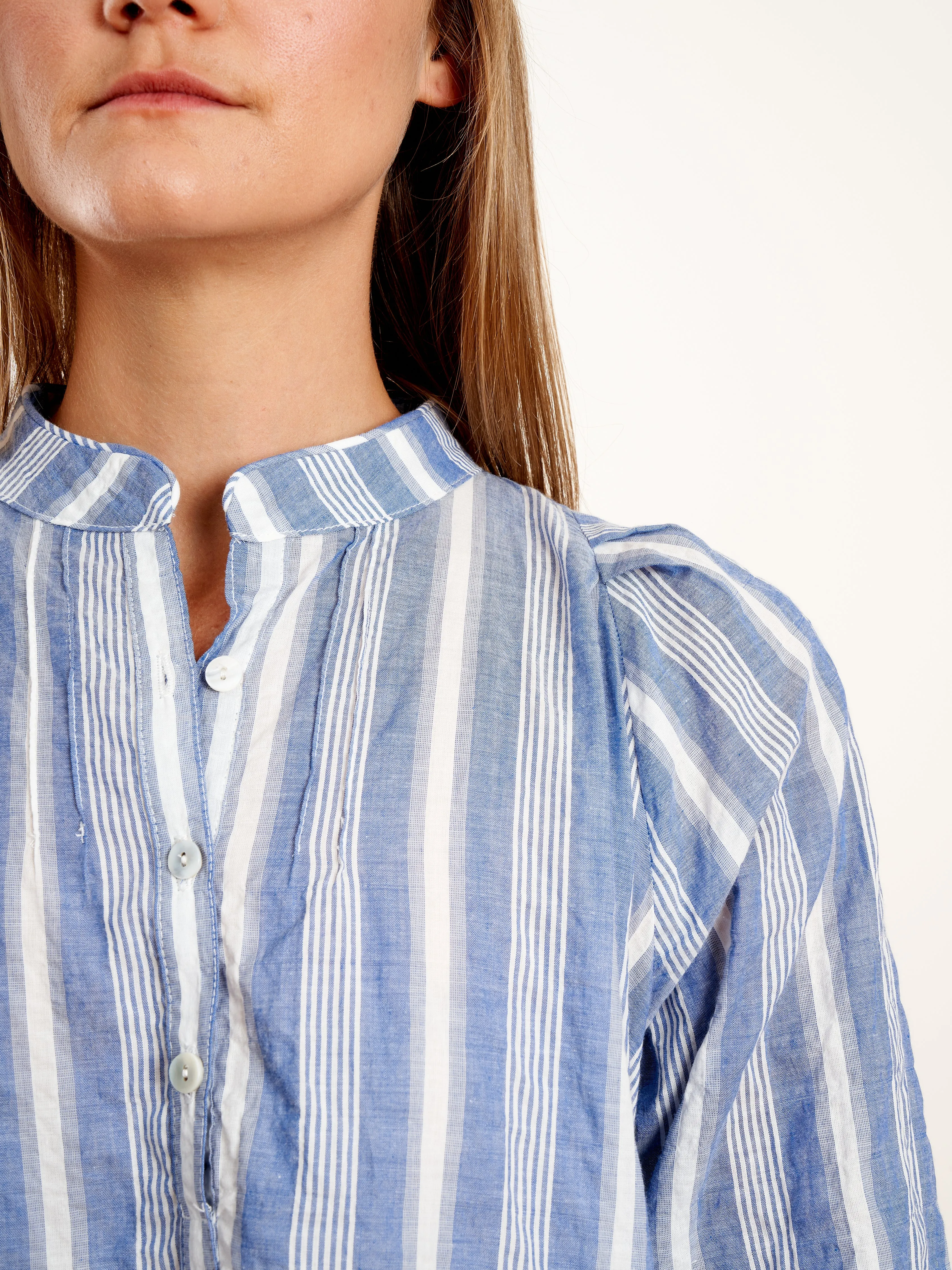 springs dress - blue/white stripe
