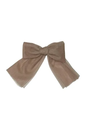 SS24 Rahigo Camel Tulle Hair Bow