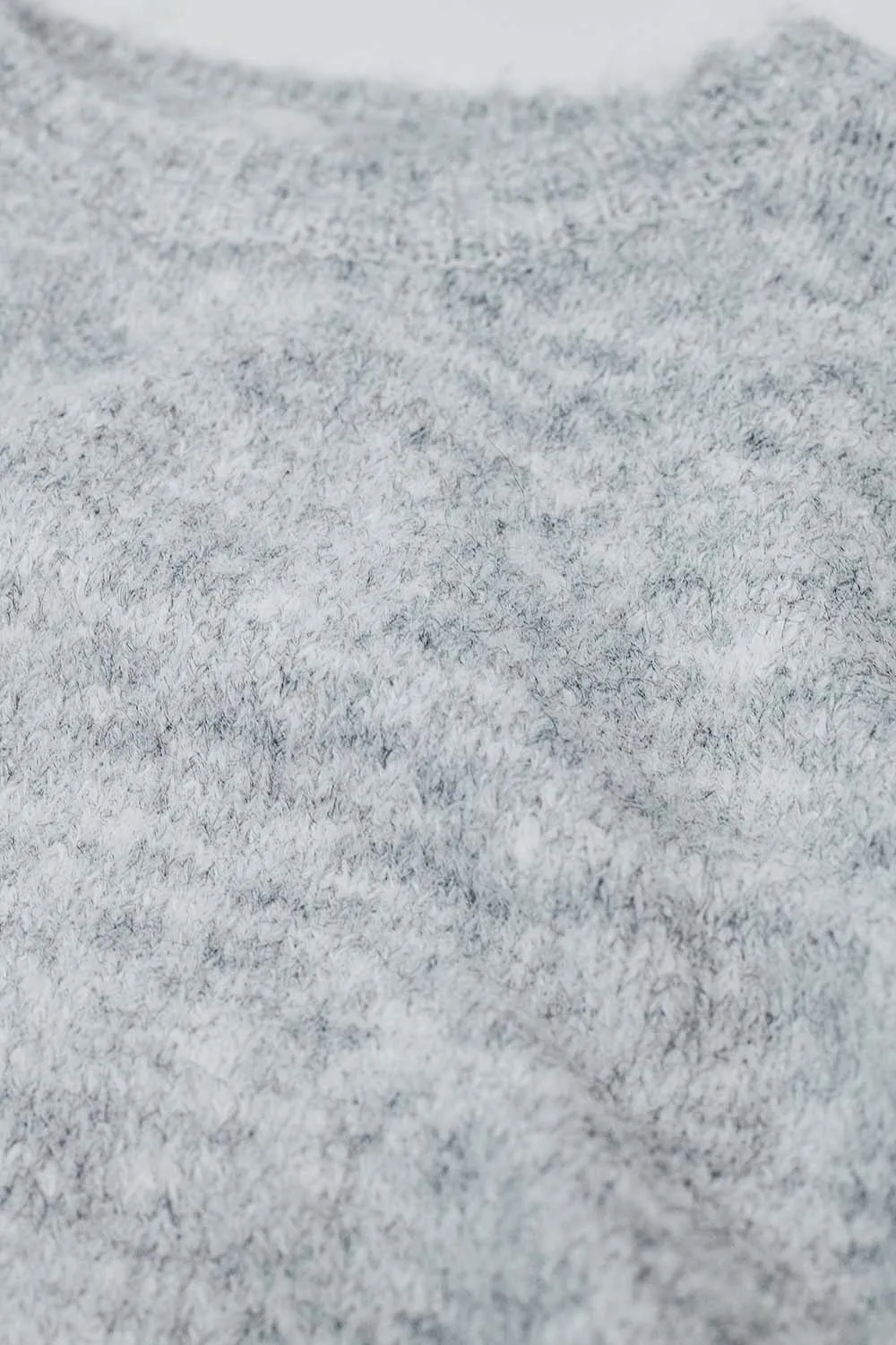standard fit soft knit sweater in grey