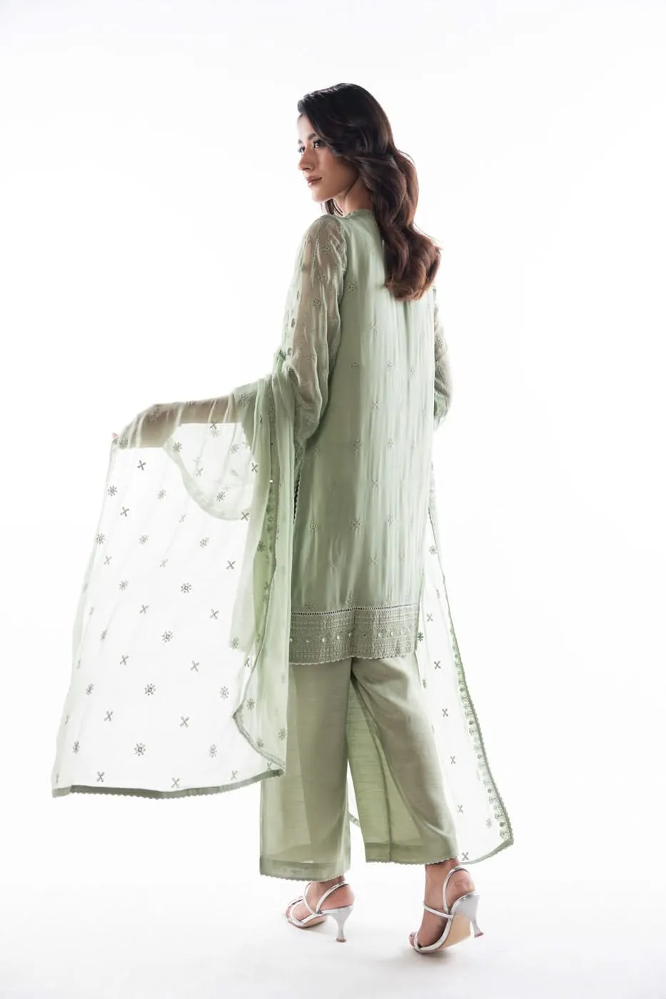 Stitched - 3 Pc Chiffon Outfit