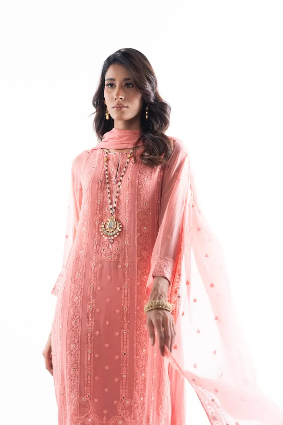 Stitched - 3 Pc Chiffon Outfit