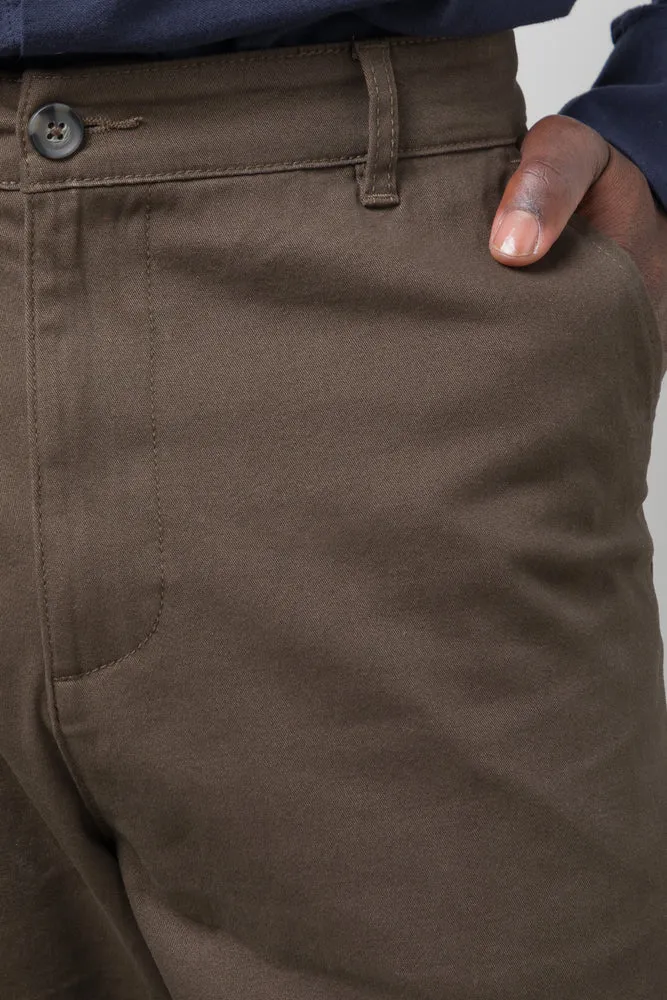 Straight Leg Chino Pants Dark Green