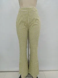 Straight Leg Gingham Pants