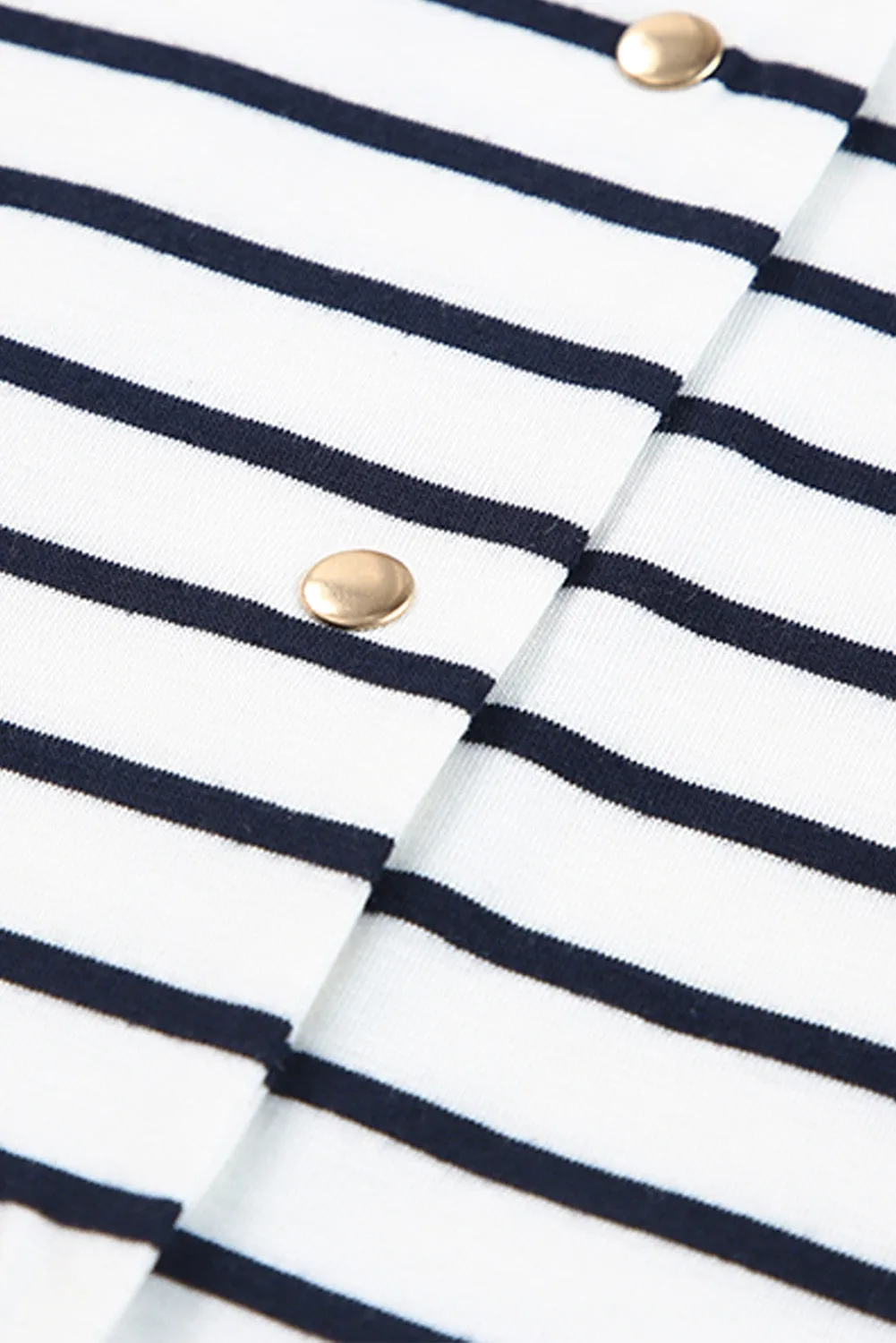 Striped Ruffled Long Sleeve Top