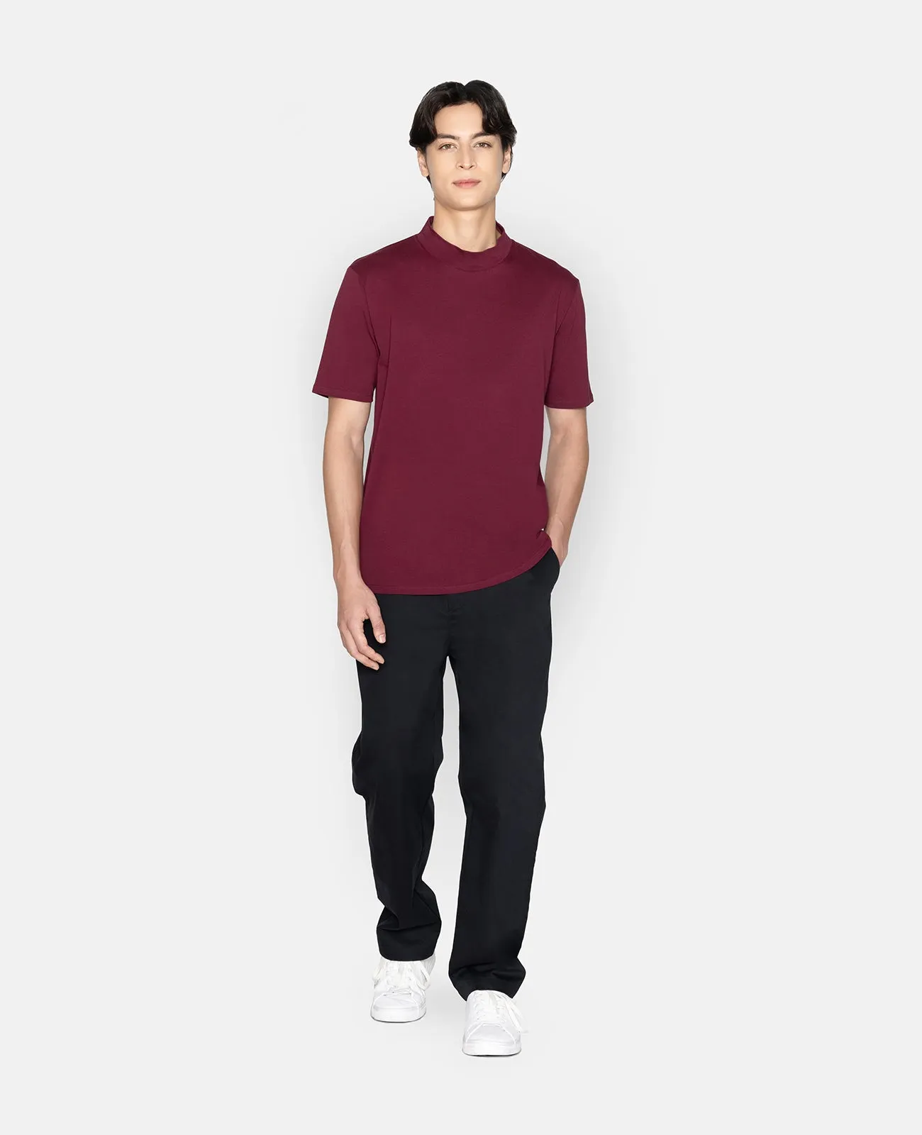 Supima High Neck Tee