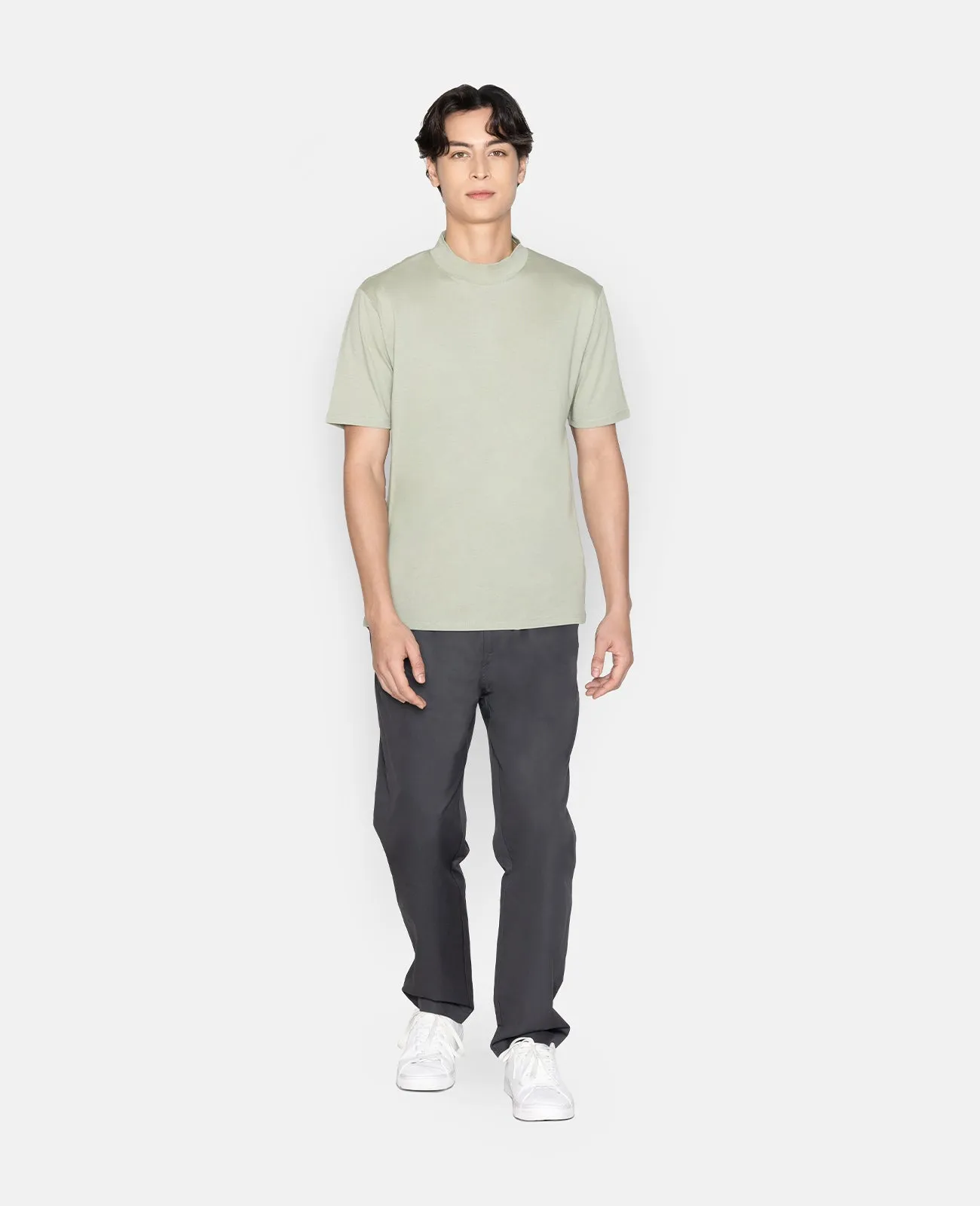 Supima High Neck Tee