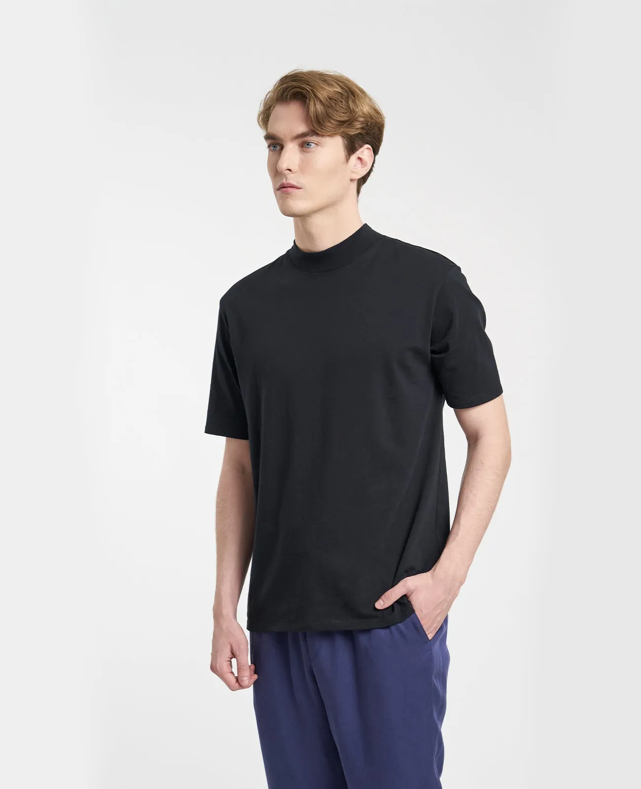 Supima High Neck Tee