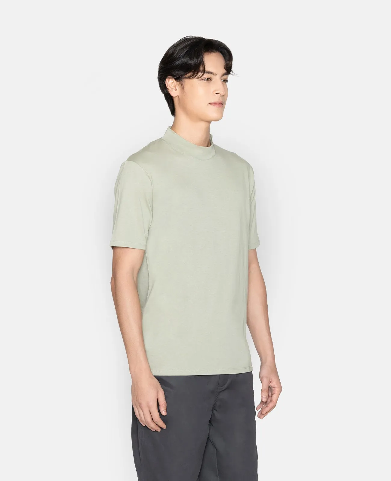 Supima High Neck Tee