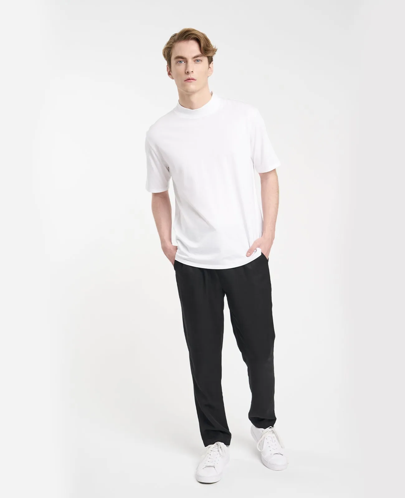 Supima High Neck Tee