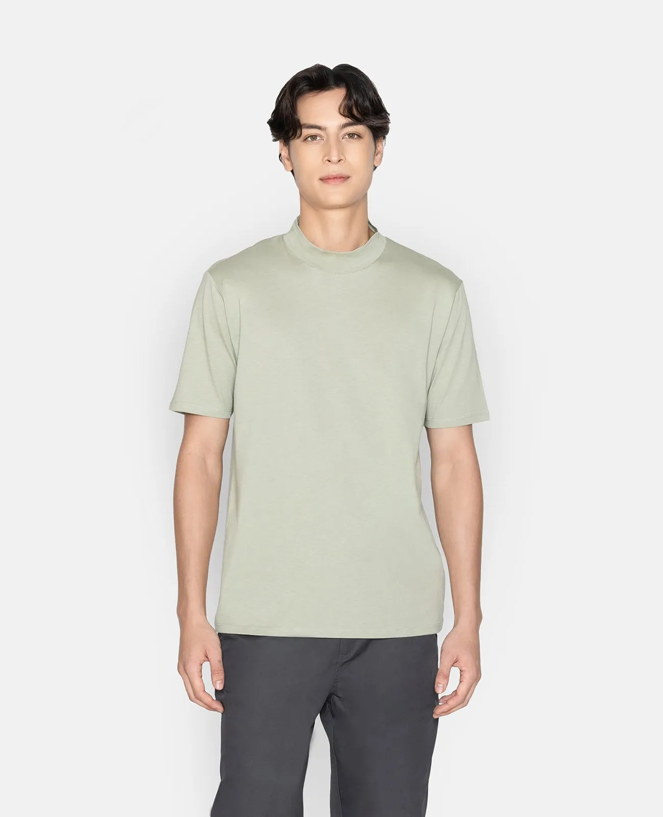 Supima High Neck Tee