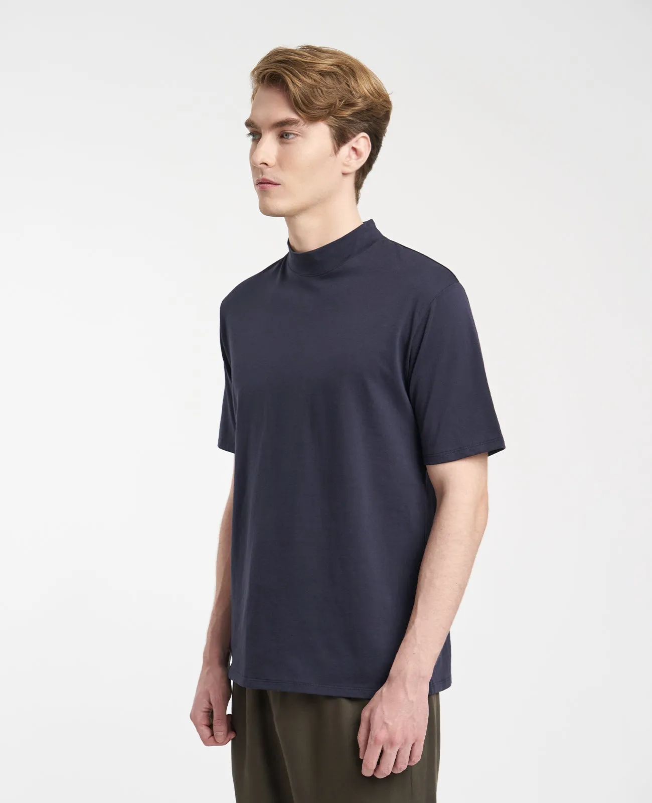 Supima High Neck Tee