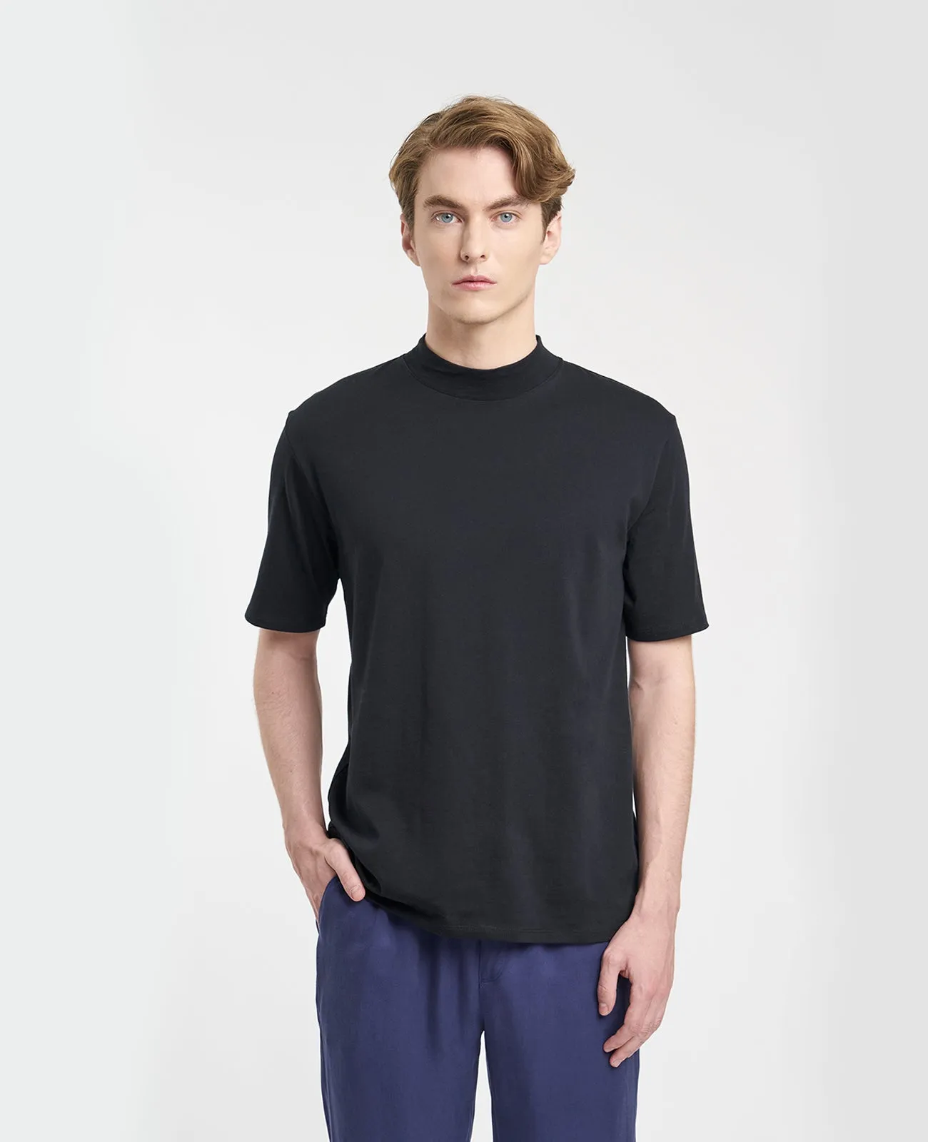 Supima High Neck Tee