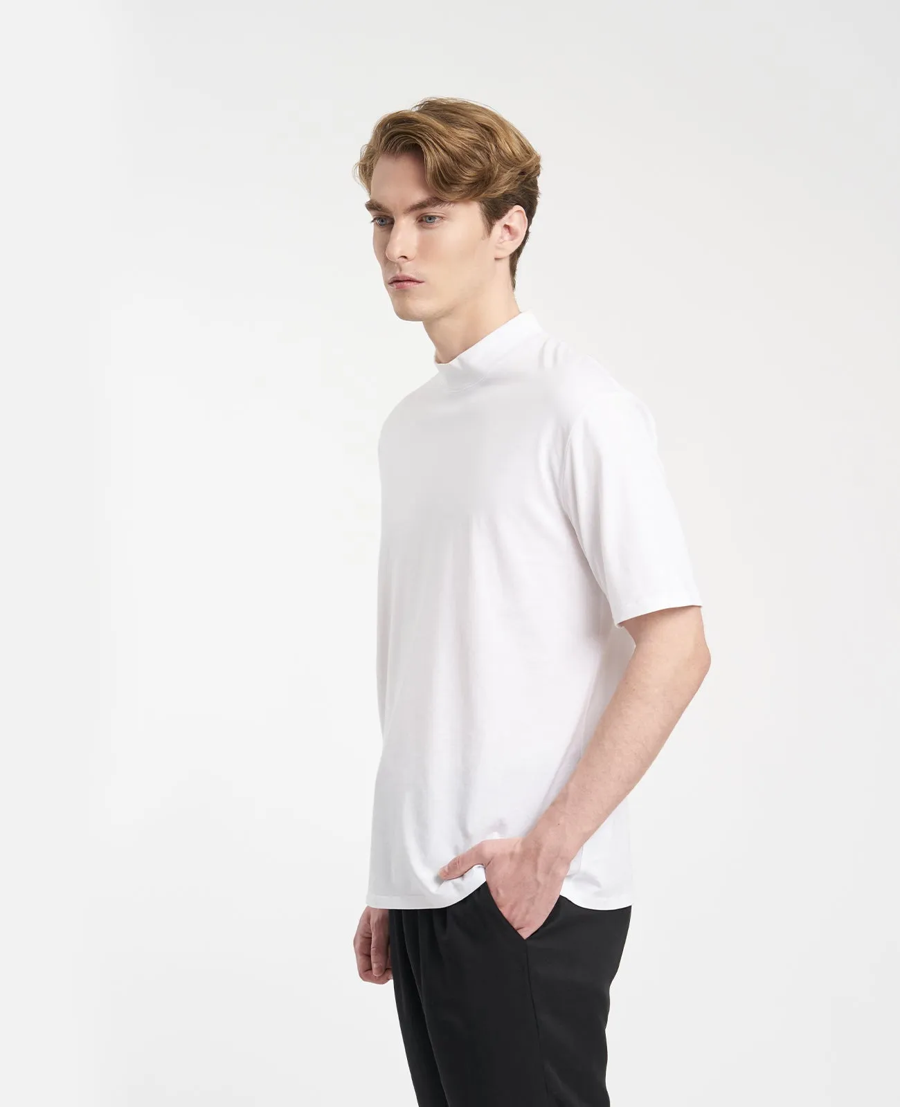 Supima High Neck Tee