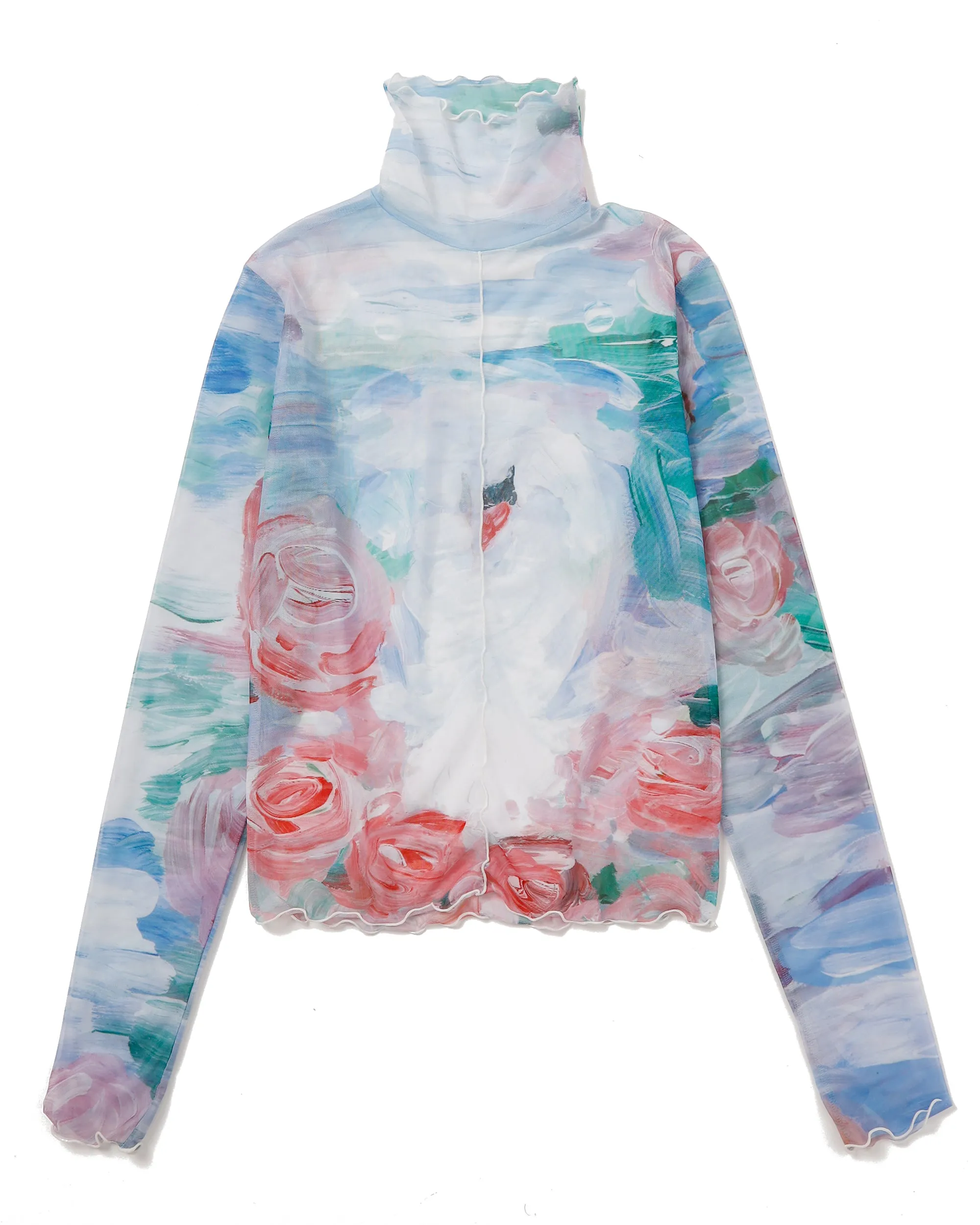 Swan see-through tops (High / Crew neck)
