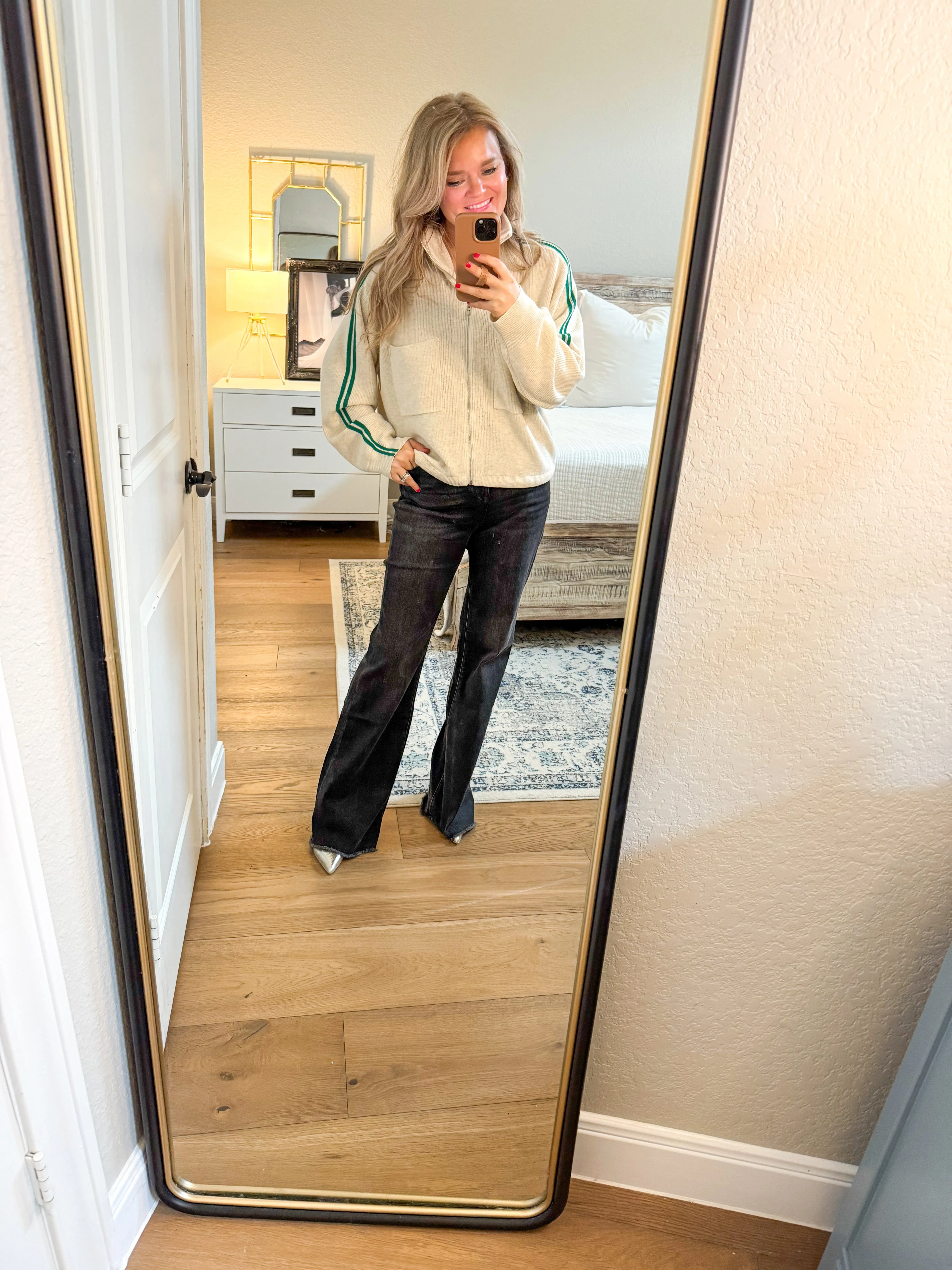 Taupe Zip Up Sweater