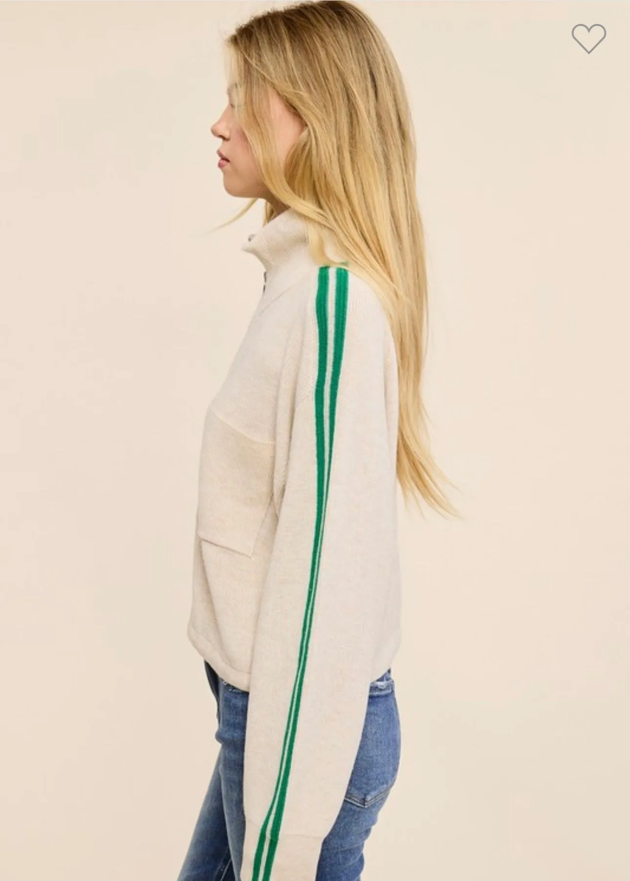 Taupe Zip Up Sweater