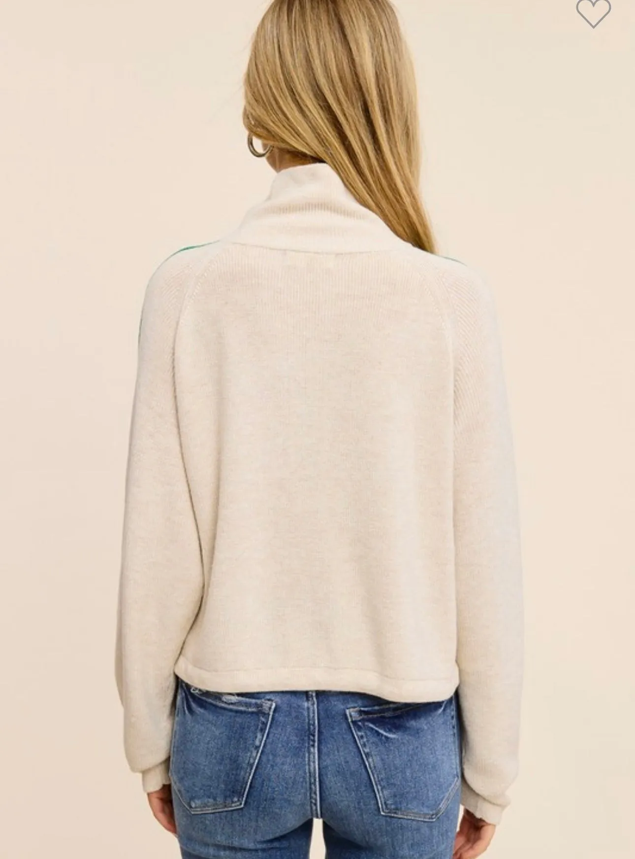 Taupe Zip Up Sweater