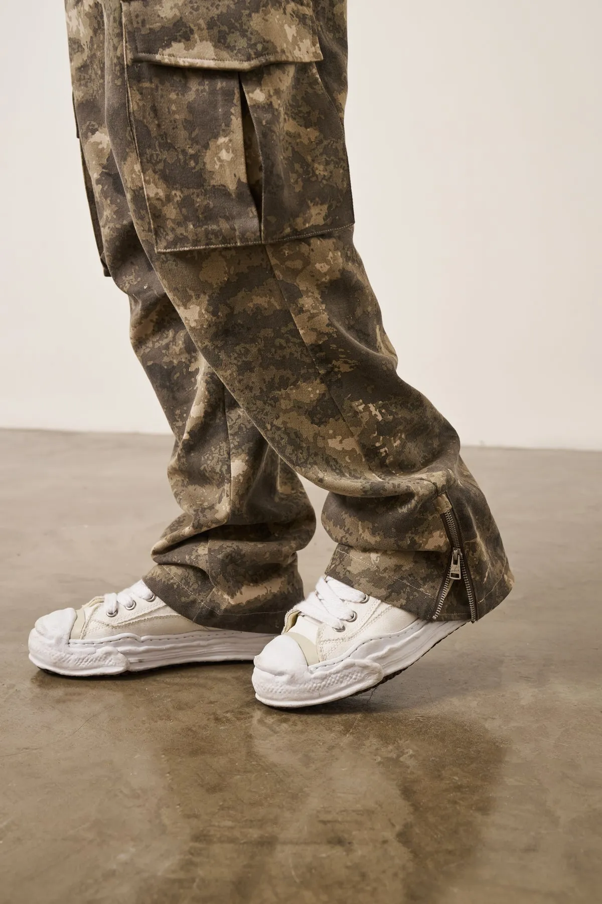 The Couture Club Camo Straight Cargos Beige