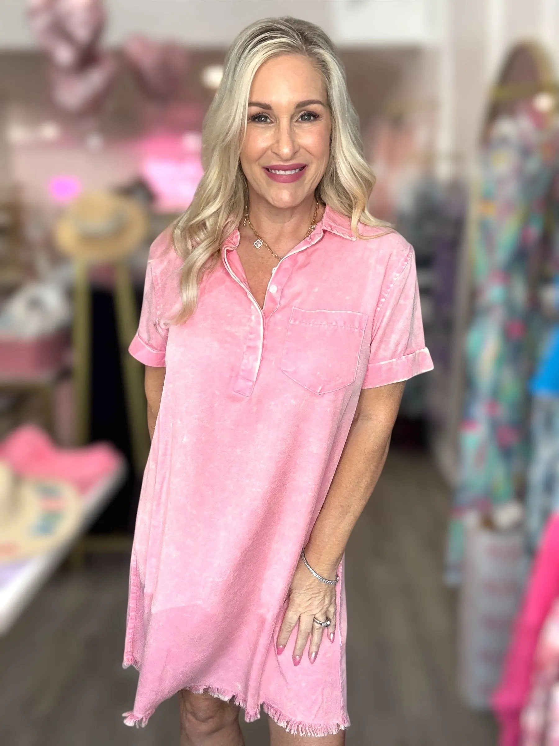 The Mineral Washed Shirt Dress