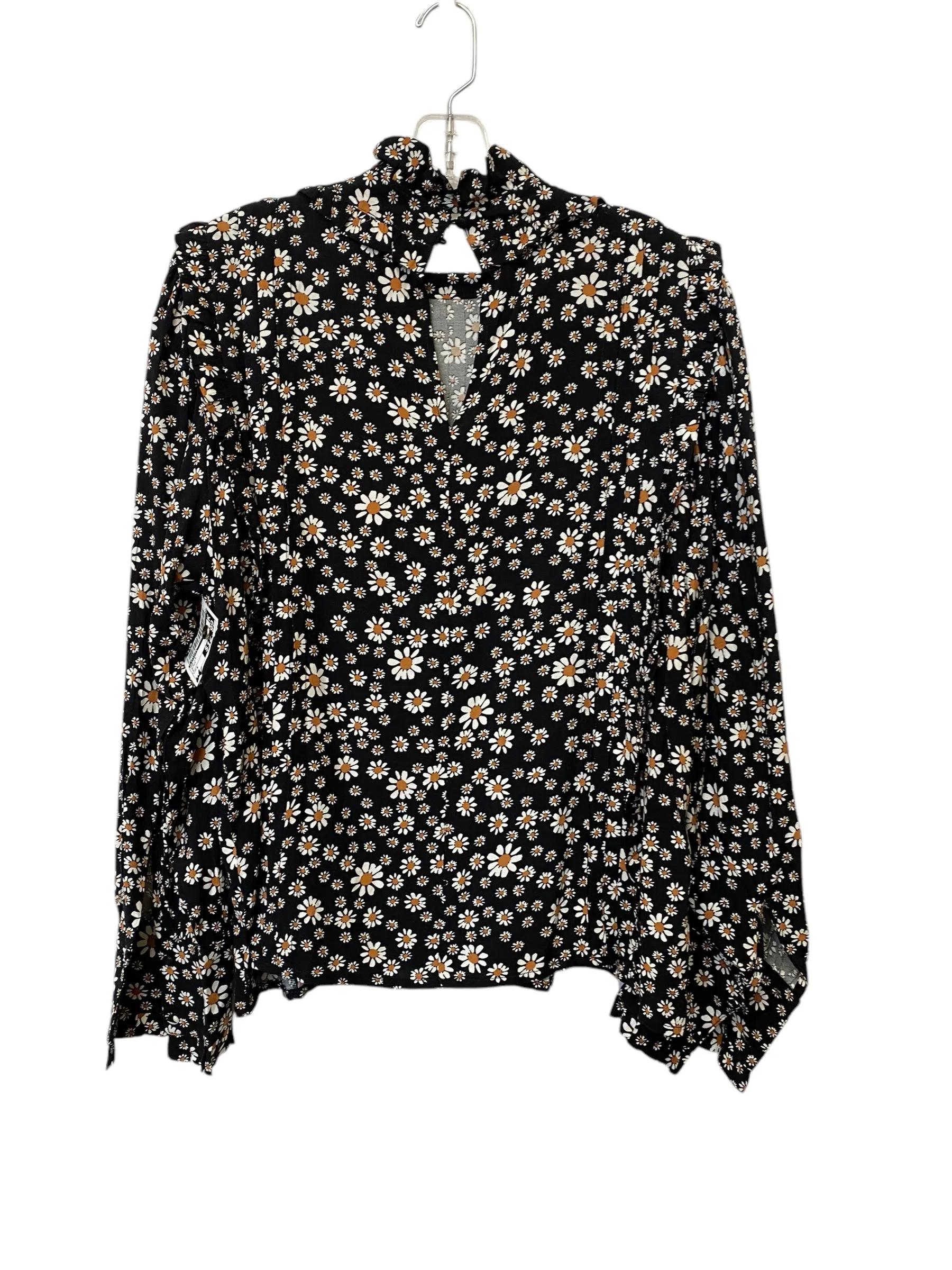 Top Long Sleeve By Listicle In Black, Size: S