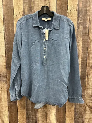 Top Long Sleeve By Loft In Blue, Size: M