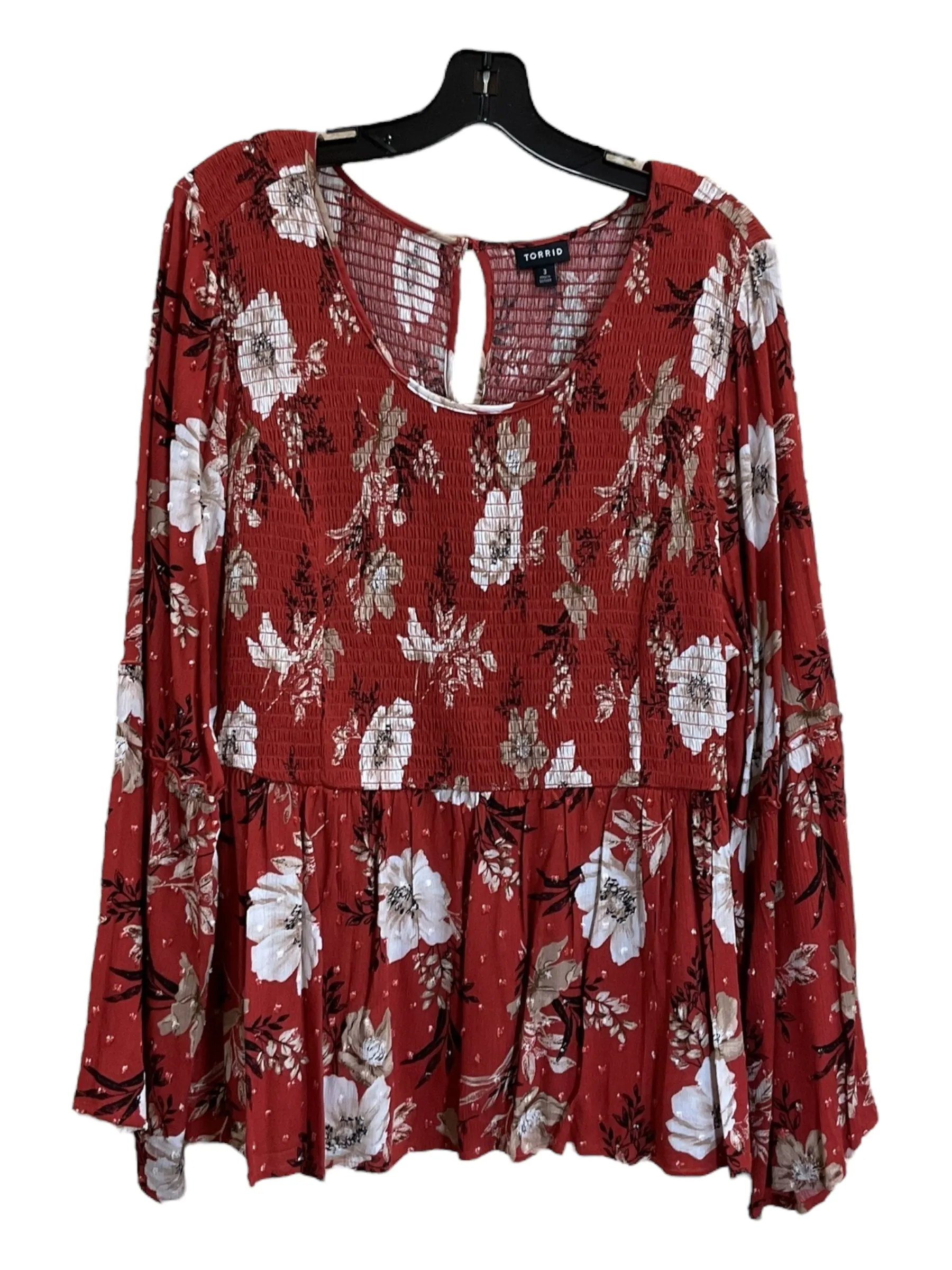 Top Long Sleeve By Torrid In Red, Size: 3x