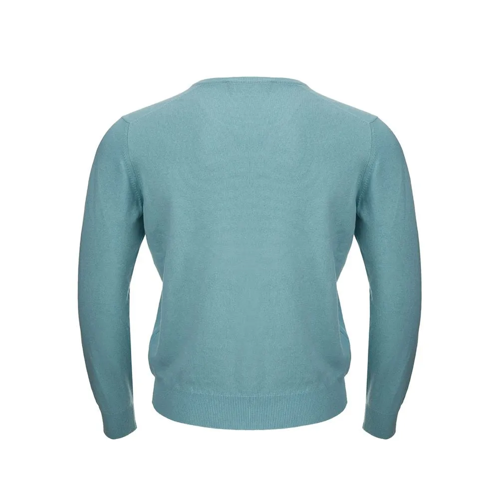 Turquoise Cashmere Sweater Elegance
