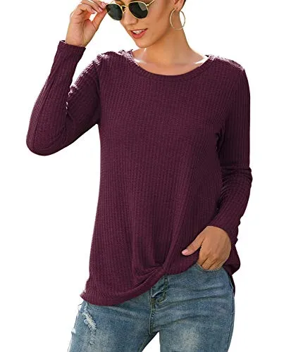 Twist Knot Long Sleeve Blouse