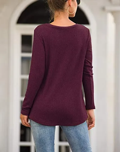 Twist Knot Long Sleeve Blouse