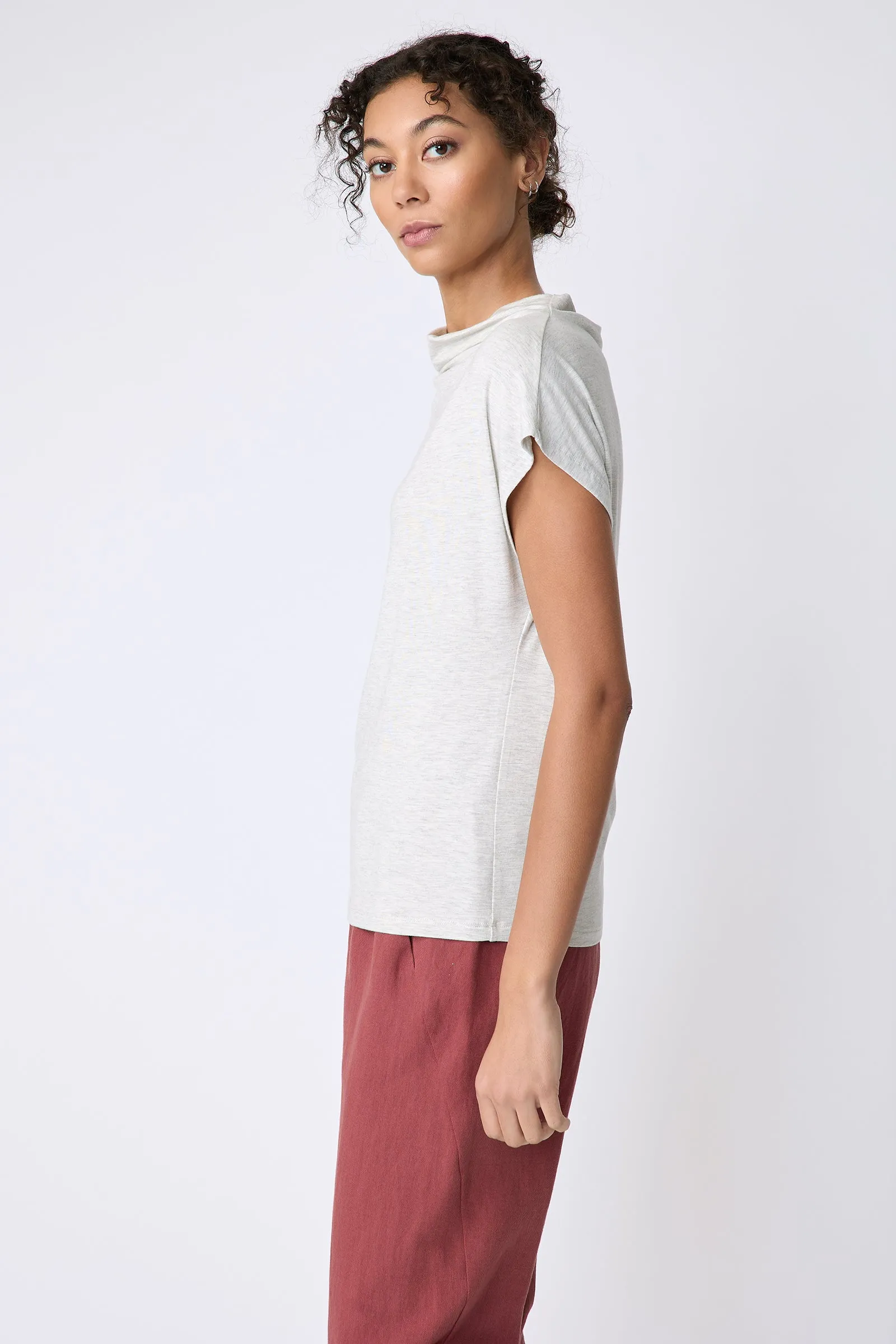 Uma Cowl Tee - Oatmeal