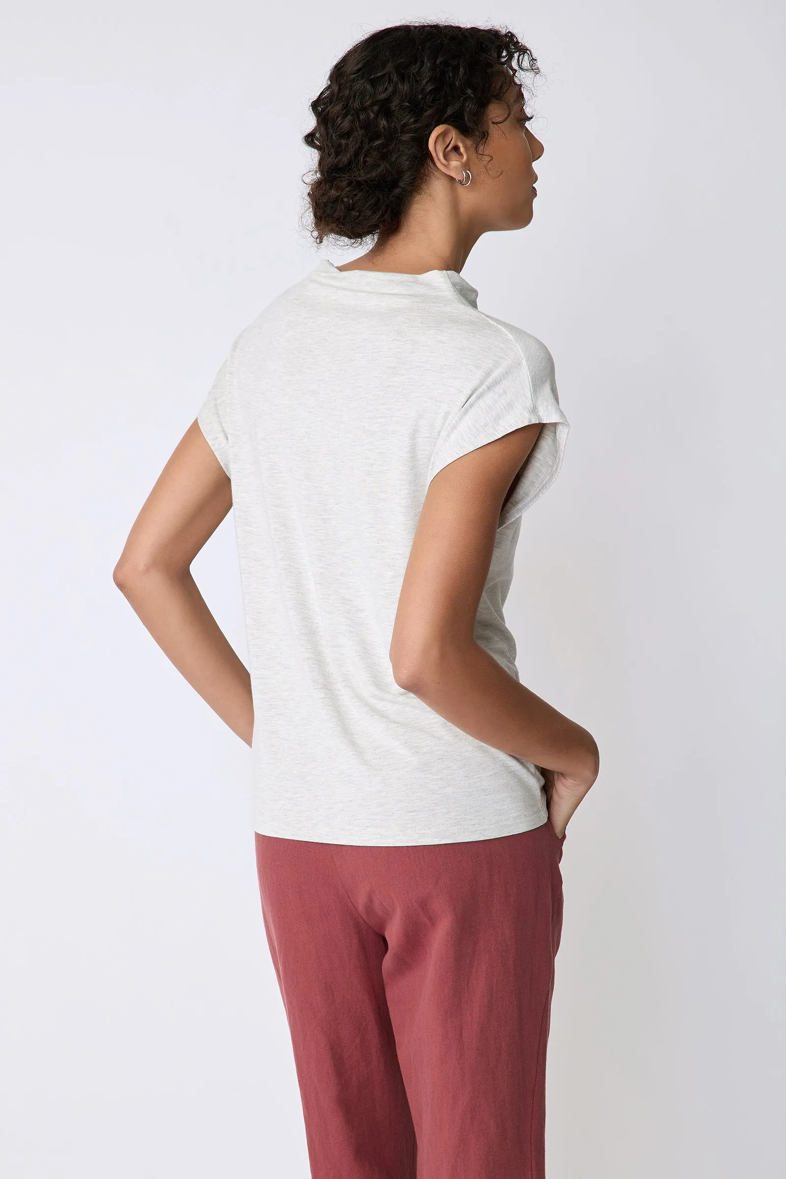 Uma Cowl Tee - Oatmeal