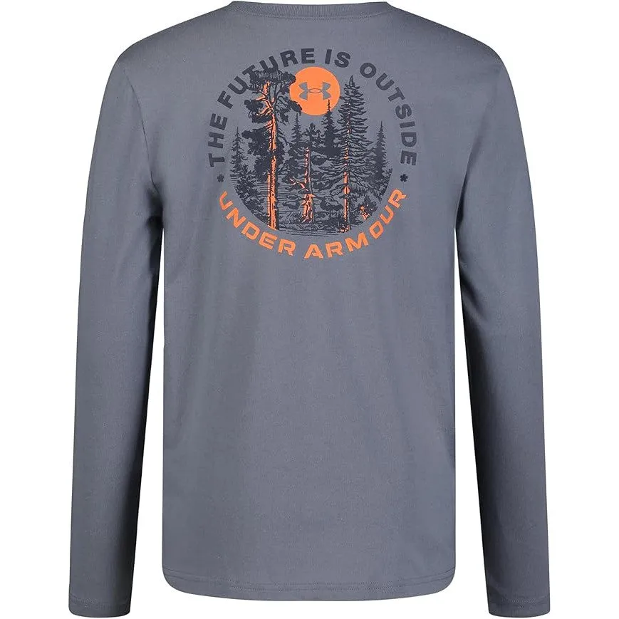 Under Armour Youth Boys' UA Future Long Sleeve Tee - Gravel