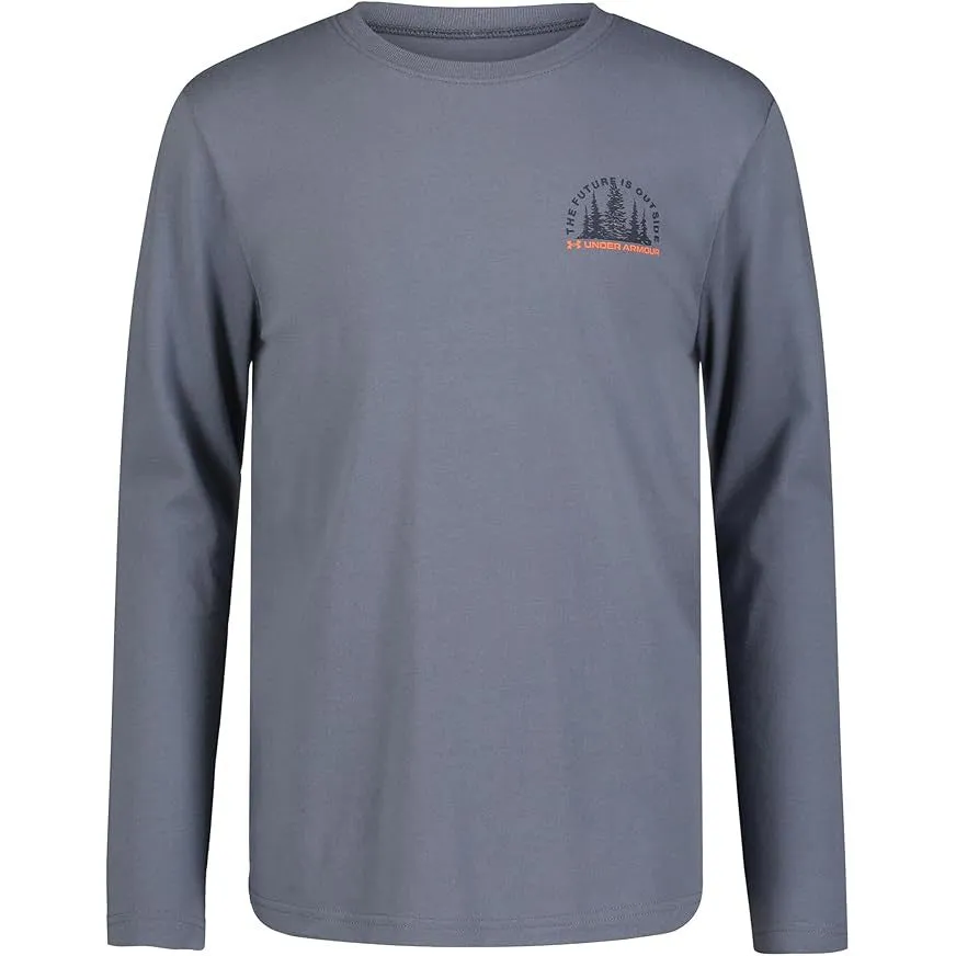 Under Armour Youth Boys' UA Future Long Sleeve Tee - Gravel