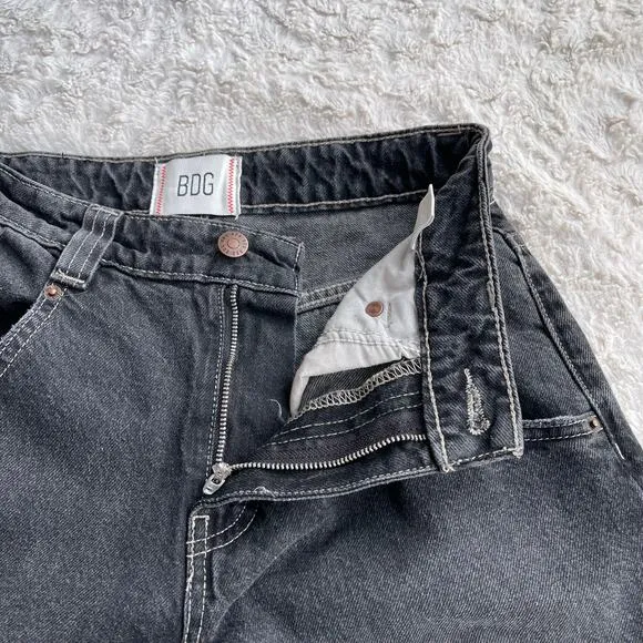 Urban Outfitters BDG bella baggy carpenter jeans pants washed black double front