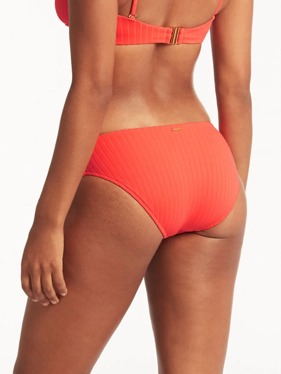Vesper Mid Bikini Bottoms in Tangerine
