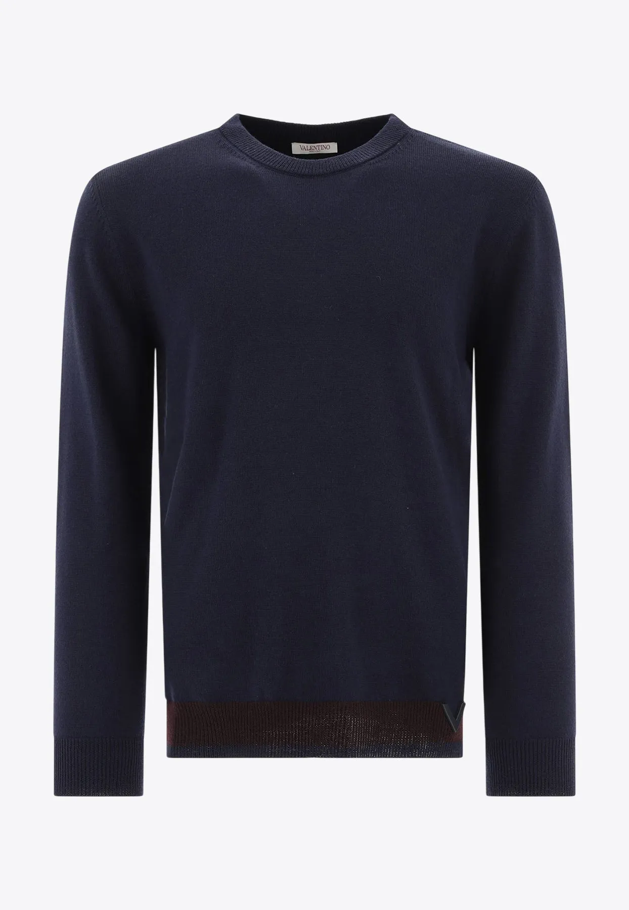 VLogo Knitted Wool Sweater
