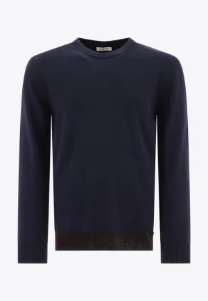 VLogo Knitted Wool Sweater