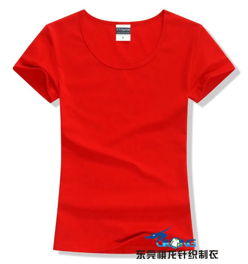 women brand tee tops Short Sleeve Cotton tops for women clothing solid O-neck t shirt ,