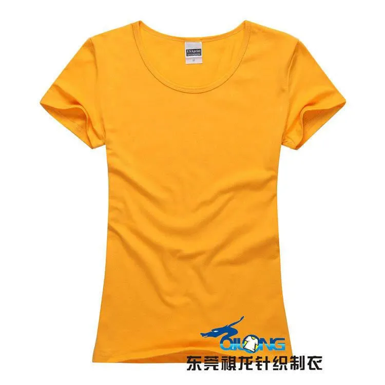 women brand tee tops Short Sleeve Cotton tops for women clothing solid O-neck t shirt ,