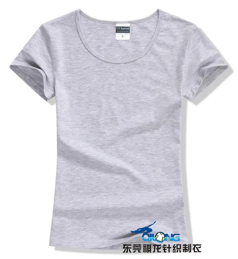 women brand tee tops Short Sleeve Cotton tops for women clothing solid O-neck t shirt ,