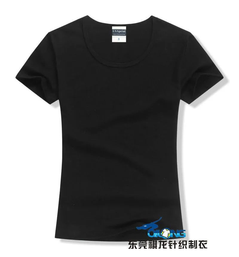 women brand tee tops Short Sleeve Cotton tops for women clothing solid O-neck t shirt ,