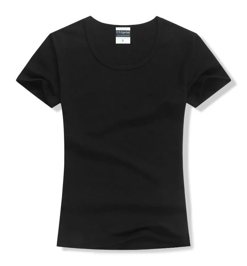 women brand tee tops Short Sleeve Cotton tops for women clothing solid O-neck t shirt ,