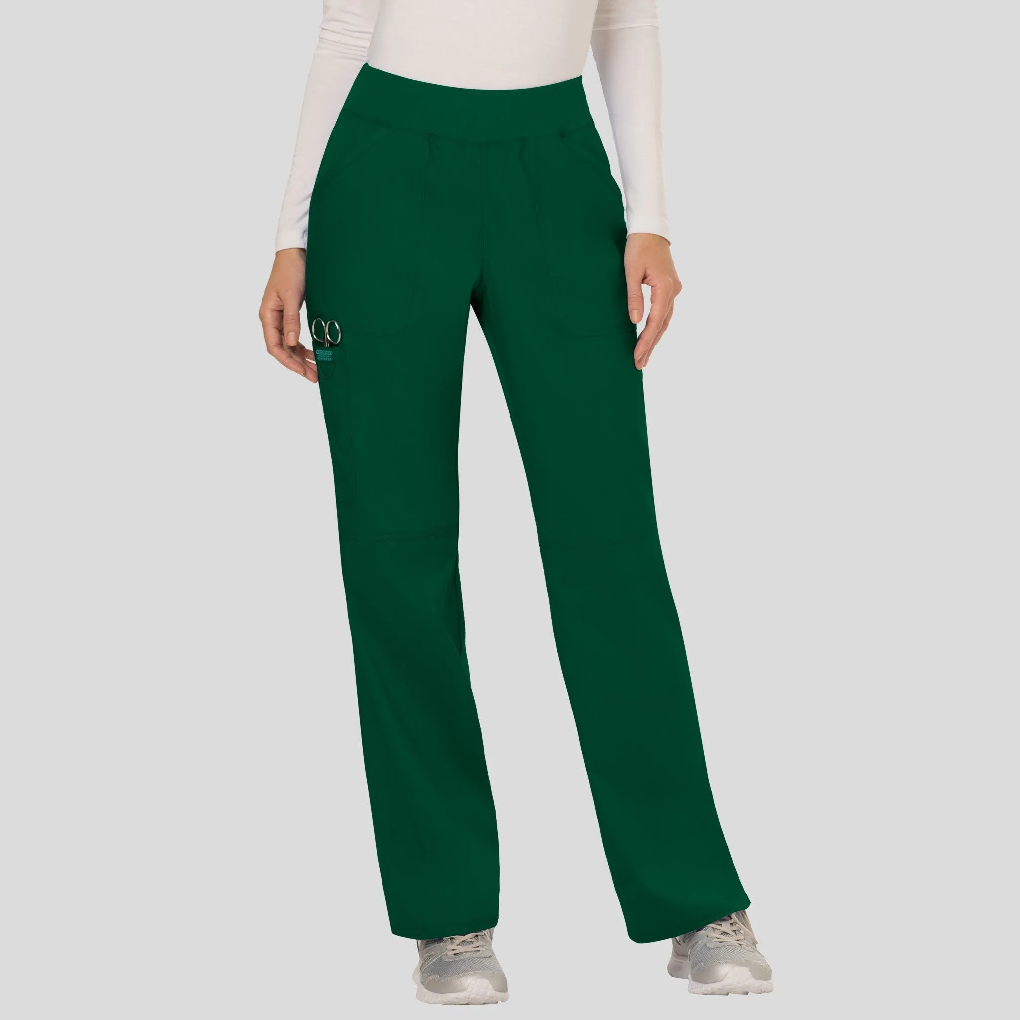 Women's Elastic Waistband Cargo Pull-On Scrub Pant | Hunter