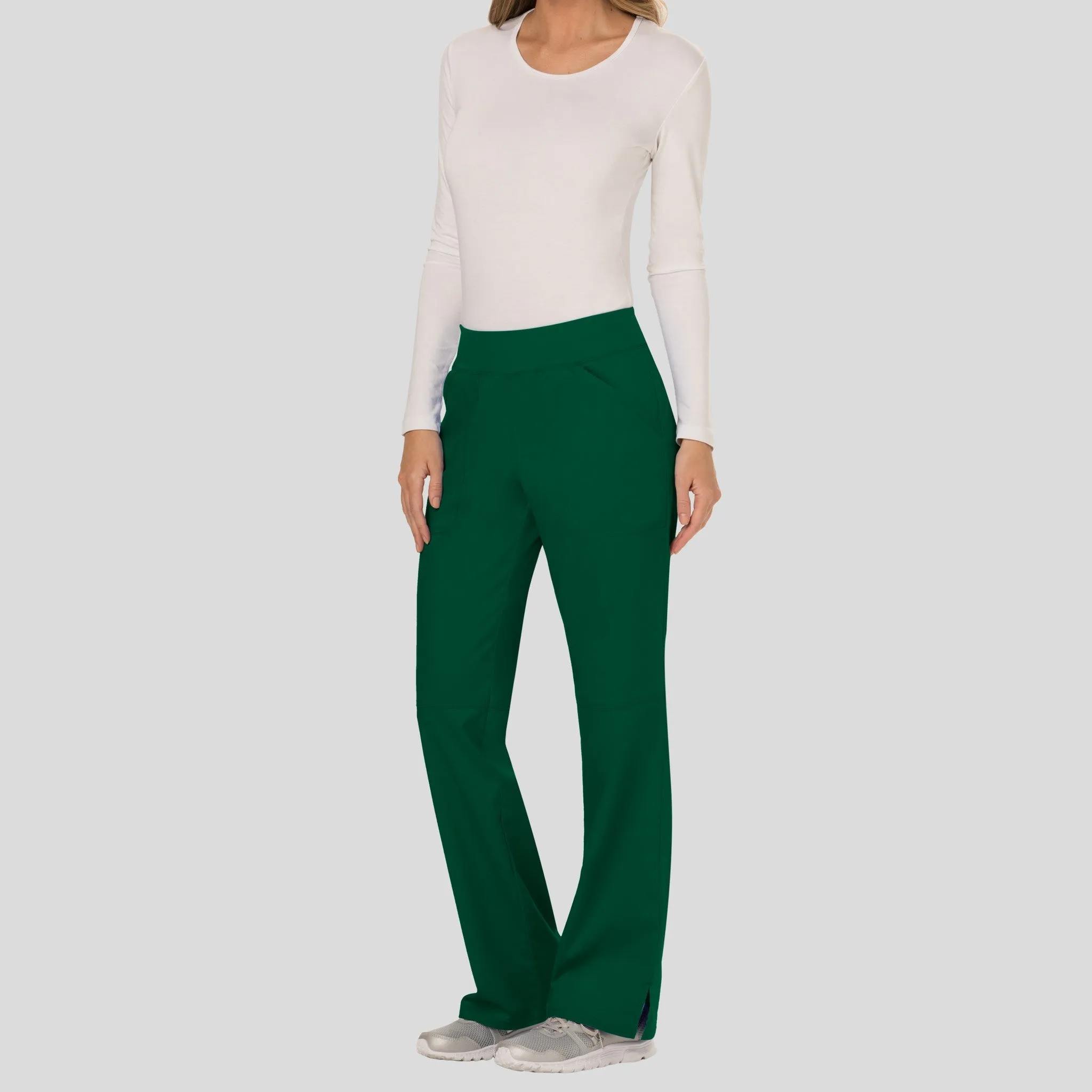 Women's Elastic Waistband Cargo Pull-On Scrub Pant | Hunter