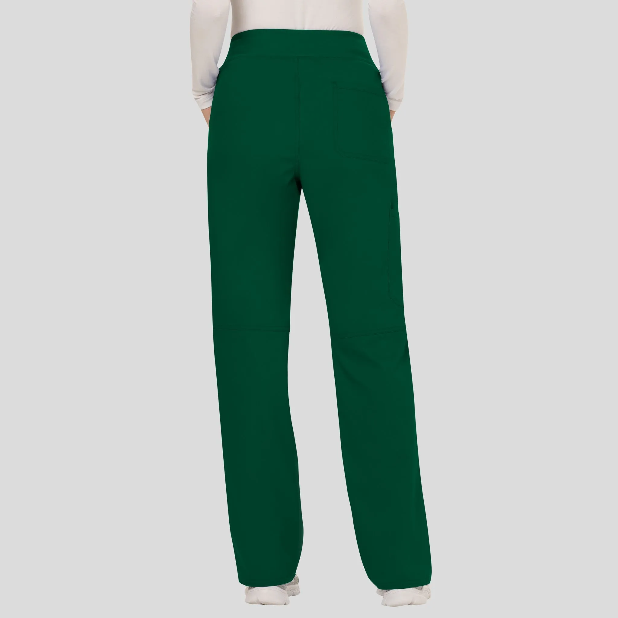 Women's Elastic Waistband Cargo Pull-On Scrub Pant | Hunter
