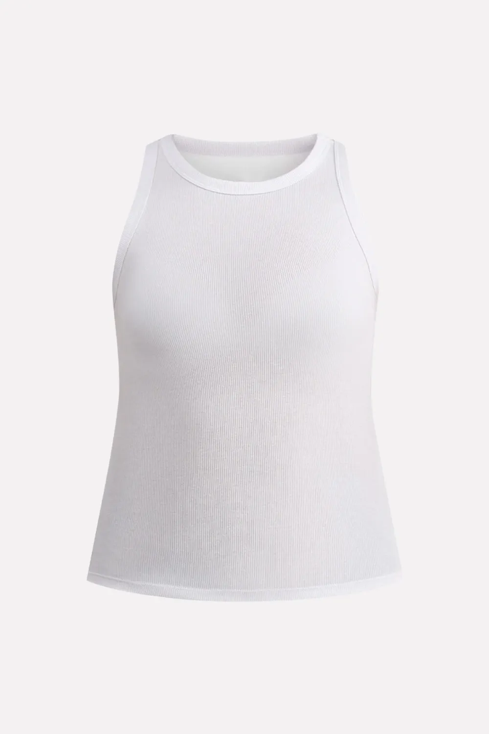 Womens High Neck Ribbed Tank Top Comfortable Fit