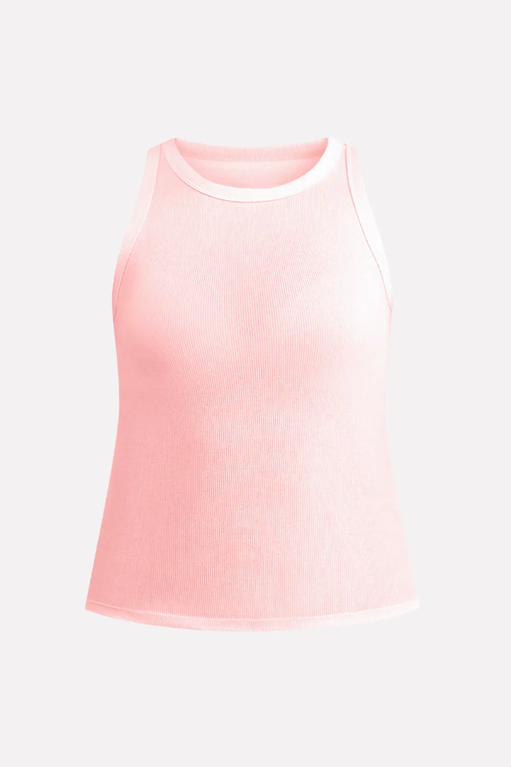 Womens High Neck Ribbed Tank Top Comfortable Fit