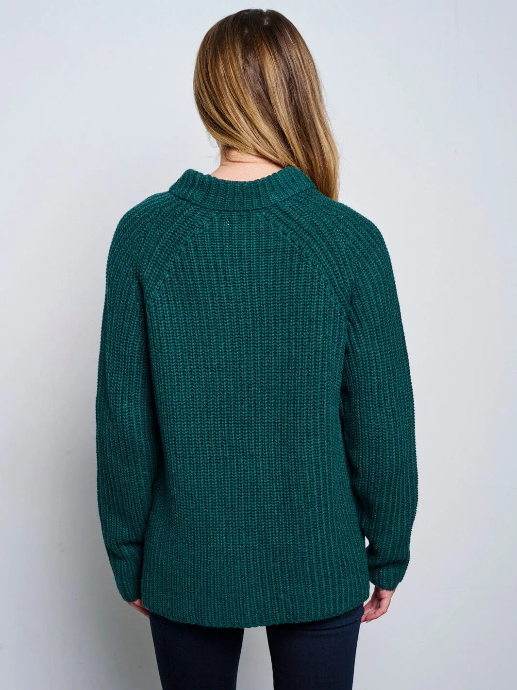 WOMEN'S LONG SLEEVE KNITTED PULLOVER SWEATER