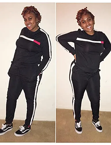 Women's Stripe Sweatshirt and Pants Set