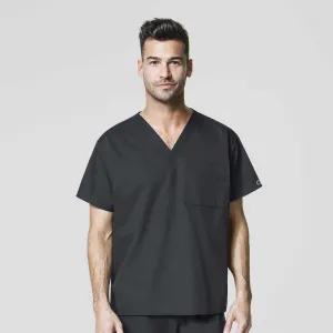 WonderWORK 100 Unisex V-Neck Scrub Top Pewter